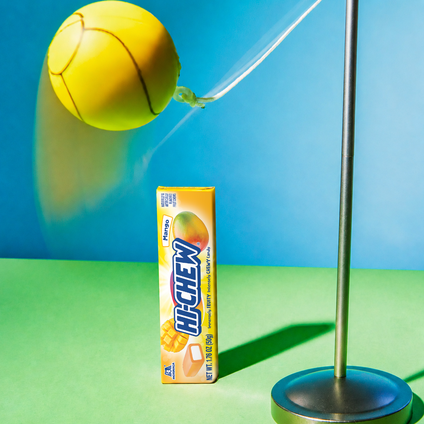 Hi-CHEW Mango Stick playing tetherball