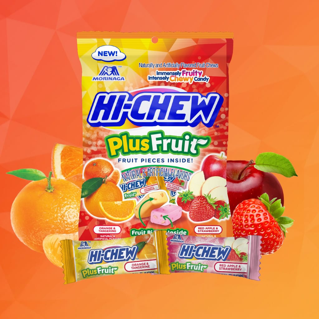 HI-CHEW™ Plus Fruit Introduces Two New Unique Flavor Pairings with Real Fruit Pieces