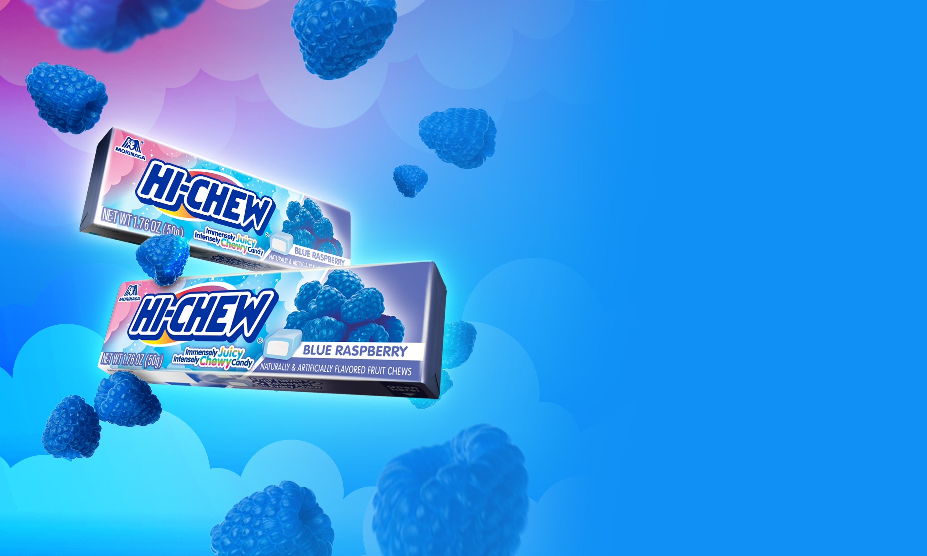 Hi Chew Sweets Blue Raspberry HI-CHEWᴿ - The Famous Fruity Chewy Candy From Japan.
