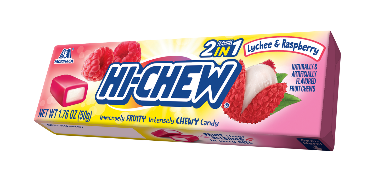Hi-CHEW lychee and raspberry stick